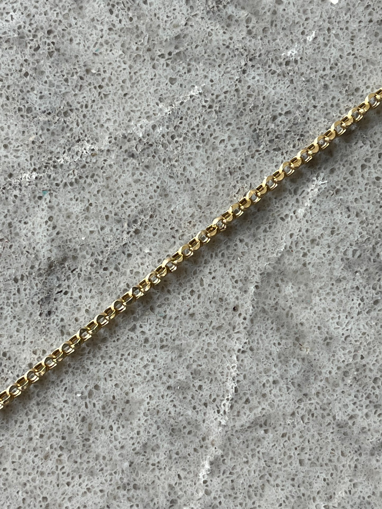 Belcher chain, 9 carat, solid yellow gold, 2mm, 16.5" (Ladies)