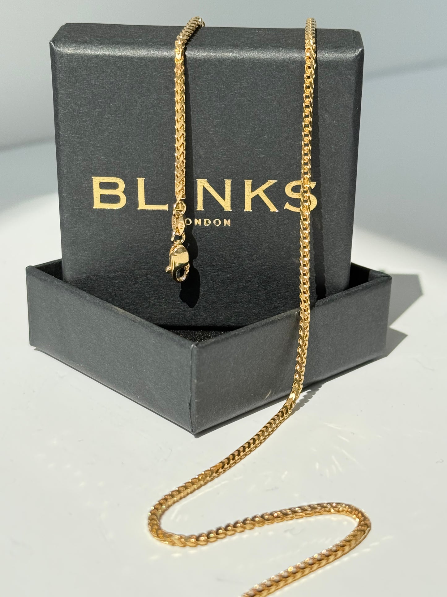 Franco chain, diamond cut, 9ct yellow gold, 1.9mm, 20"