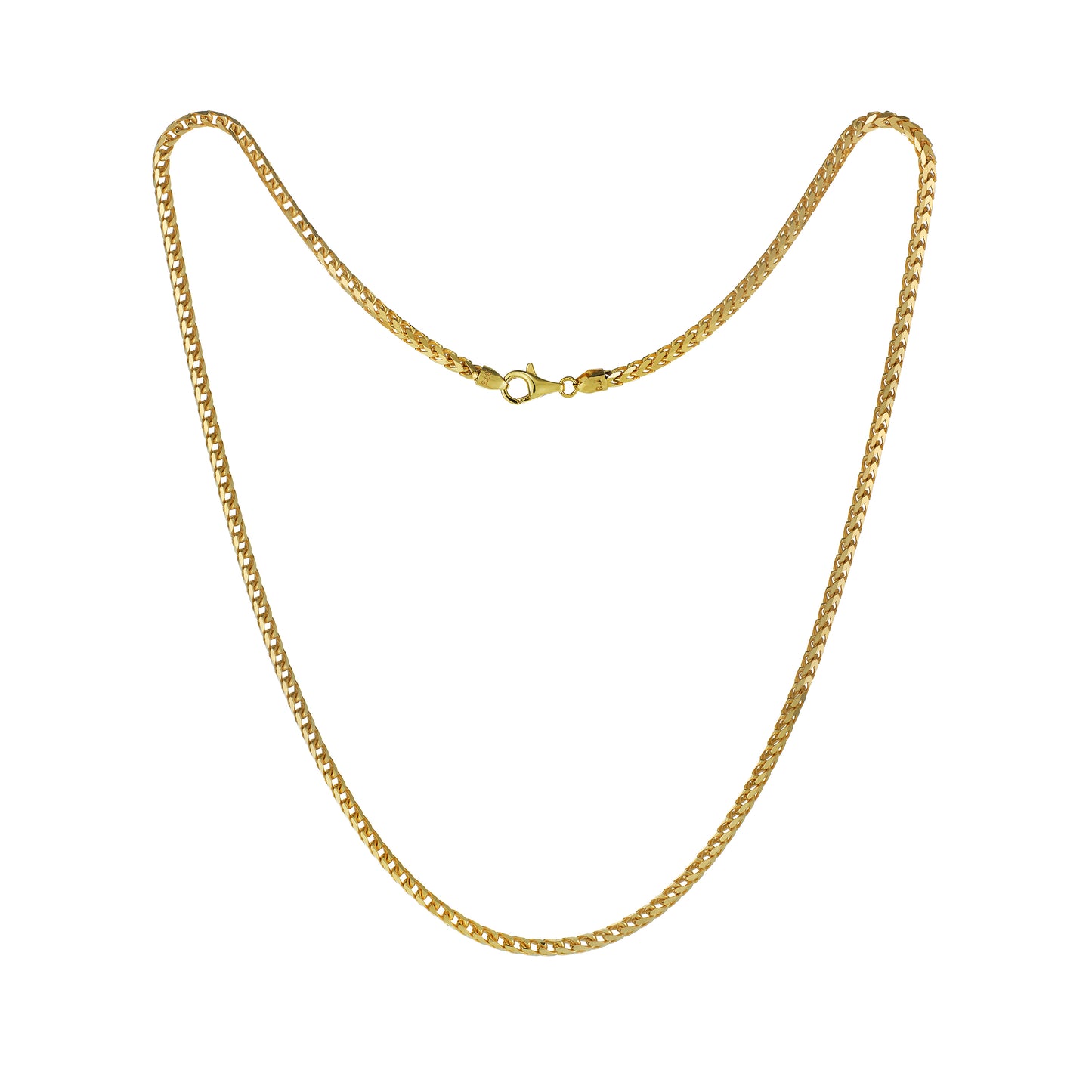 Franco chain, diamond cut, 9ct yellow gold, 3.5mm, 20"
