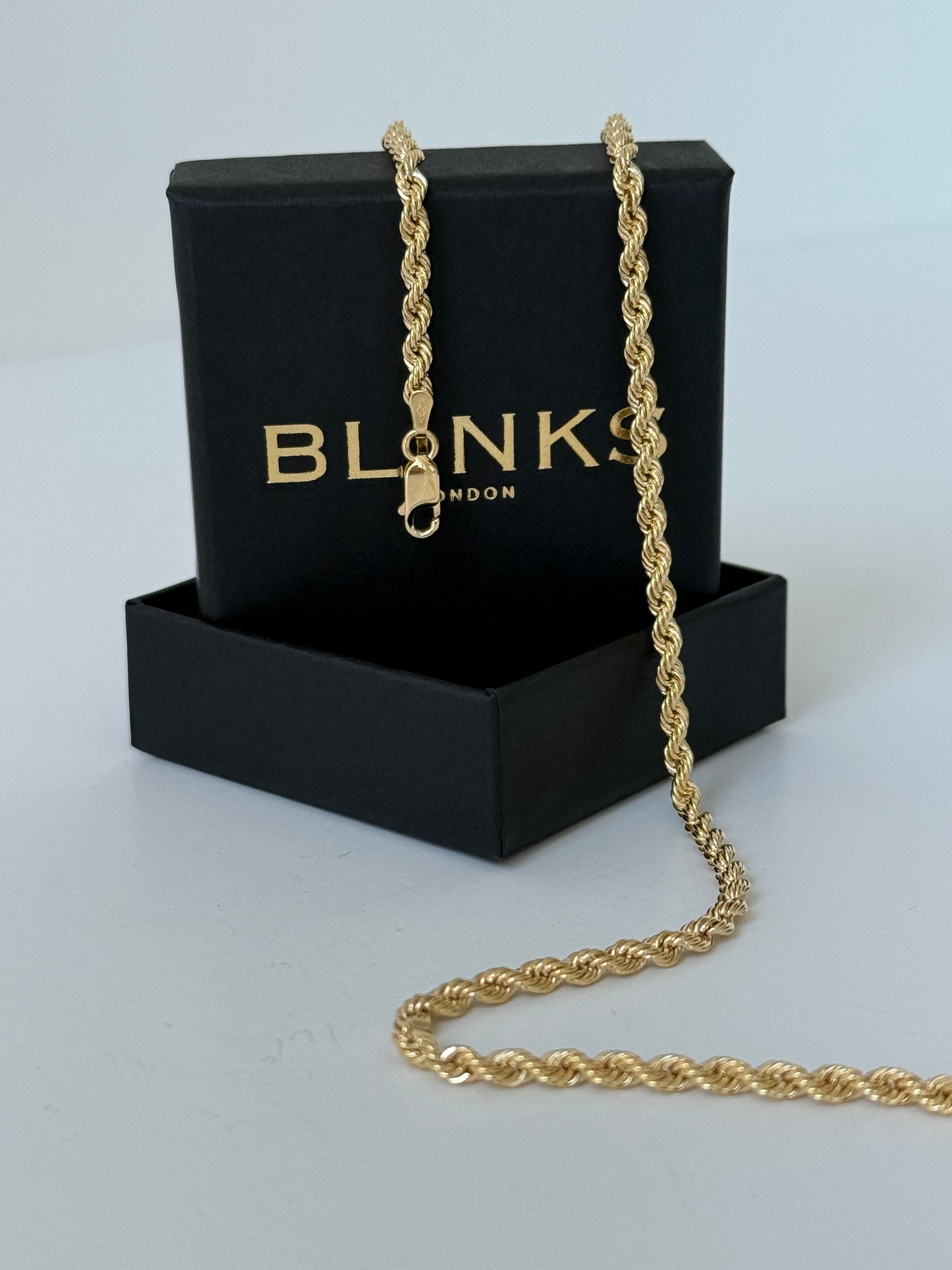 Rope chain, 9ct, hollow, 2mm, 24"