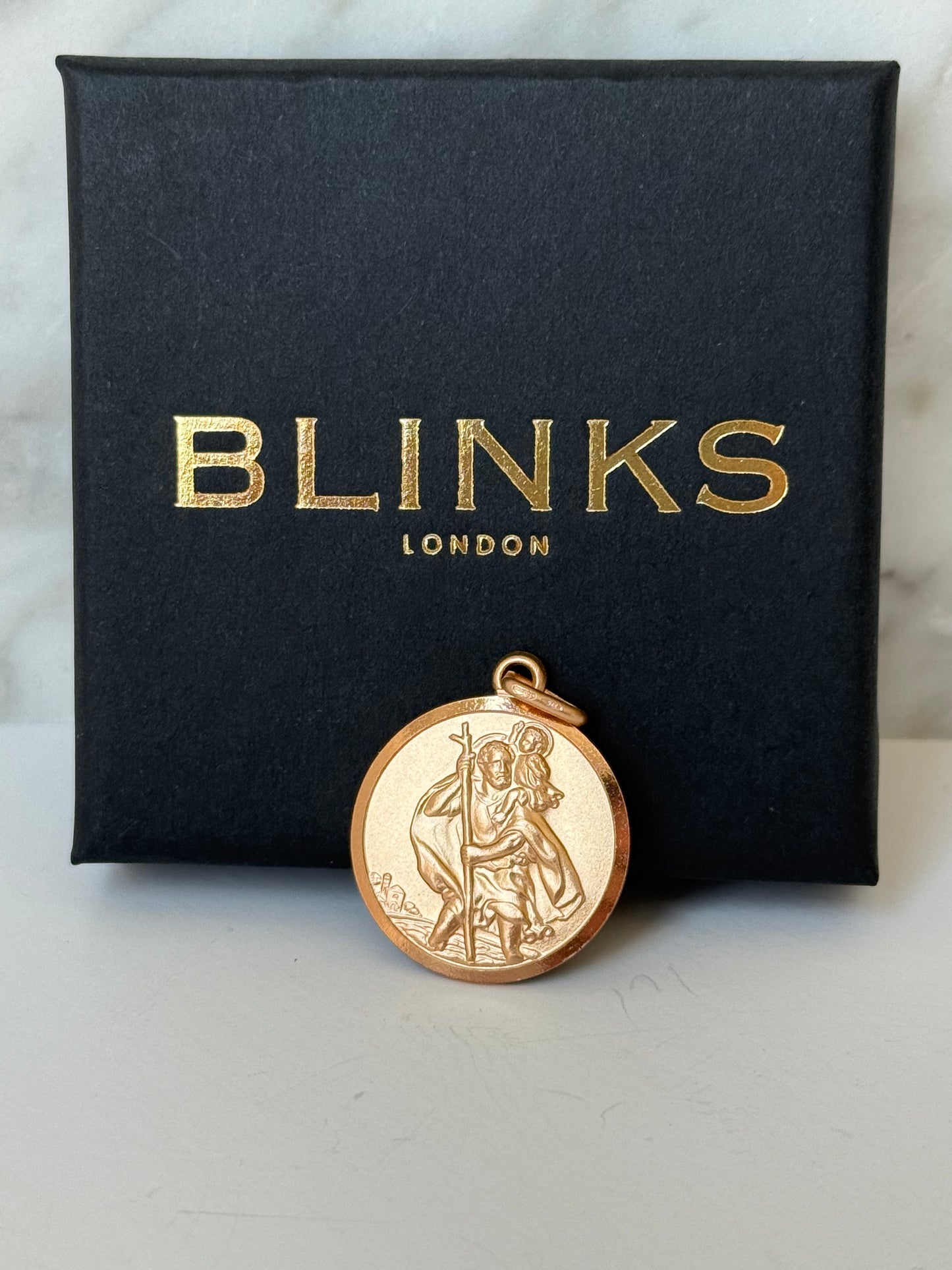 St. Christopher medallion, 9ct, 18mm