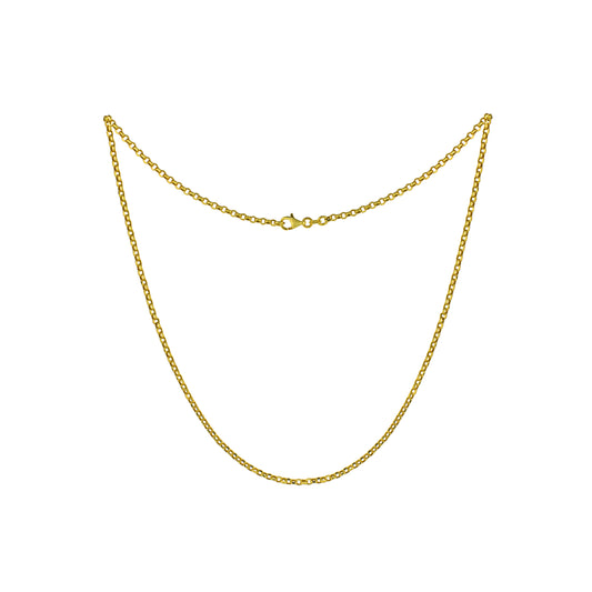 Belcher chain, 9 carat, solid yellow gold, 2mm, 16.5" (Ladies)
