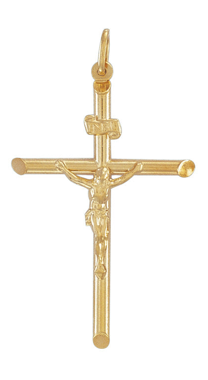 Crucifix, semi-solid, 9ct, 30mm x 50mm