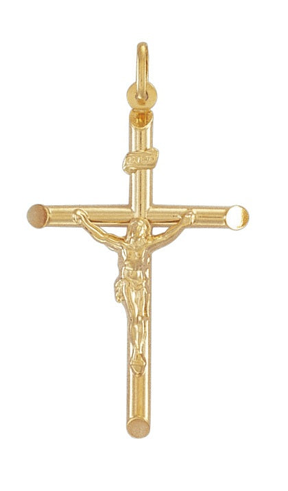 Crucifix, semi-solid, 9ct, 30mm x 45mm