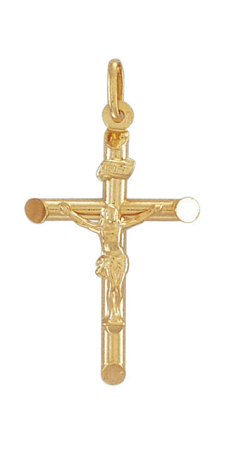 Crucifix, semi-solid, 9ct, 20mm x 35mm