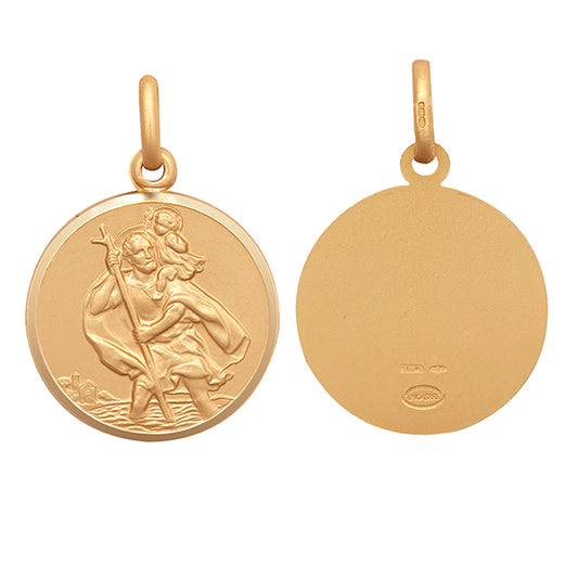 St. Christopher medallion, 9ct, 18mm